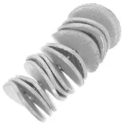 8x0.8mm Heishi rondelle beads wavy brushed effect Silver x5g approx 15pcs