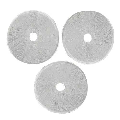 10x0.8mm Heishi rondelle beads wavy brushed effect Silver x5g approx 9pcs