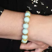 12x0.8mm Heishi rondelle beads wavy brushed effect - Gold Tone x5g approx 6pcs