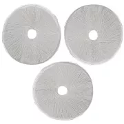 12x0.8mm Heishi rondelle beads wavy brushed effect Silver x5g approx 6pcs