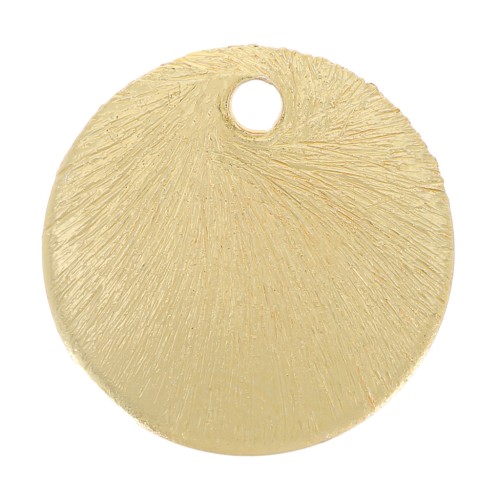 8mm Brushed Effect Round Sequins - Gold Tone x5g approx. 15 pieces
