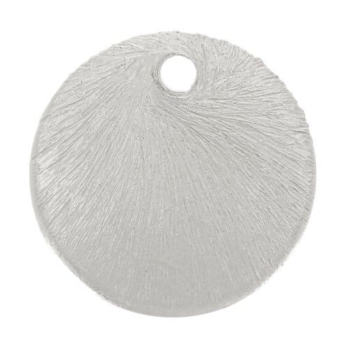 8mm Brushed Effect Round Sequins - Silver Tone x5g approx. 15 pieces