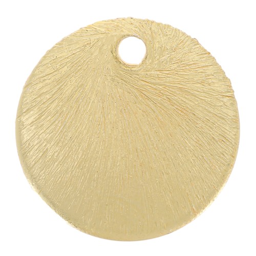10mm Brushed Effect Round Sequins - Gold Tone x5g approx. 9 pieces
