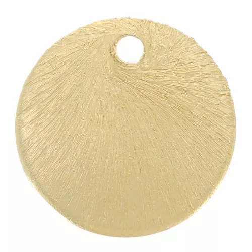 10mm Brushed Effect Round Sequins - Gold Tone x5g approx. 9 pieces