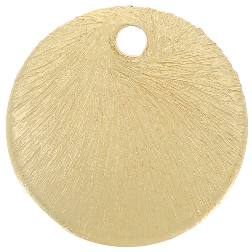 12mm Brushed Effect Round Sequins - Gold Tone x5g approx. 6 pieces