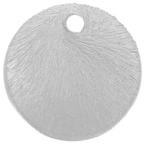 12mm Brushed Effect Round Sequins - Silver Tone x5g approx. 6 pieces