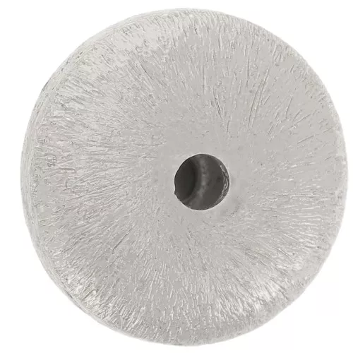 12mm Round flattened brushed effect beads - Silver Tone x10g approx. 5 pieces