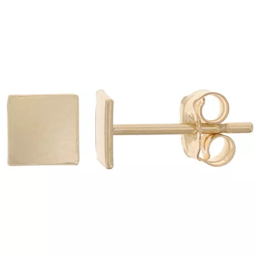 5mm Square EarStuds - Gold Filled x2