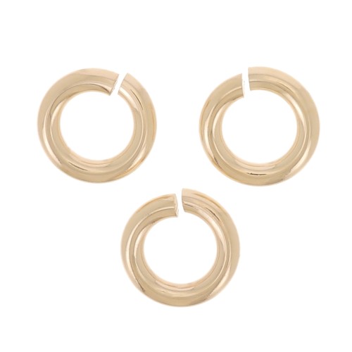 4x0.8mm Jump rings open- Gold filled x100