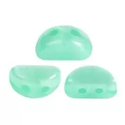 6x3mm Kos® Glass beads by Puca® - Green Aqua Opal x10g