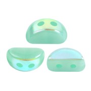 6x3mm Kos® Glass beads by Puca® - Blue Green Opal AB x10g