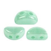 6x3mm Kos® Glass beads by Puca® - Green Aqua Opal AB Luster x10g