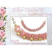 6x3mm Kos® Glass beads by Puca® - Light Rose Opal x10g