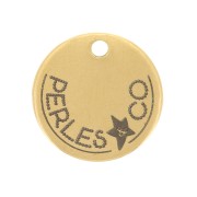 6mm Stainless steel 304 charms to be Customised with complex logo - Gold Tone x100