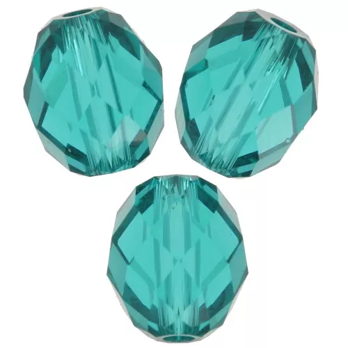 5x4mm PureCrystal 5044 Olives Briolettes beads - Blue zircon x10