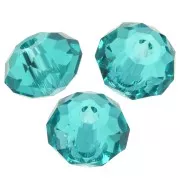 6mm PureCrystal 040 Flat round - Blue zircon x1