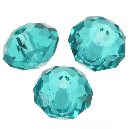 8mm PureCrystal 5040 Flat round - Blue zircon x1
