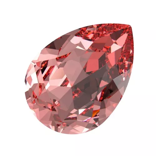 8x6mm PureCrystal 4320 Pear Fancy Stone - Rose Peach x1