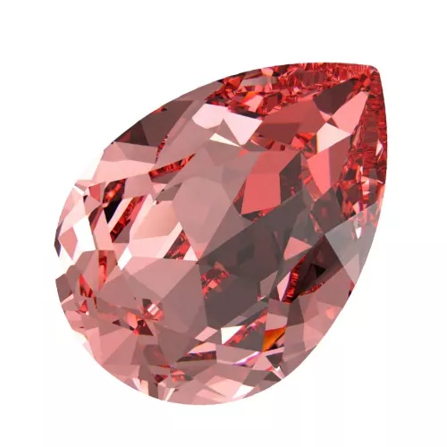 10x7mm PureCrystal 4320 Pear Fancy Stone - Rose Peach x1