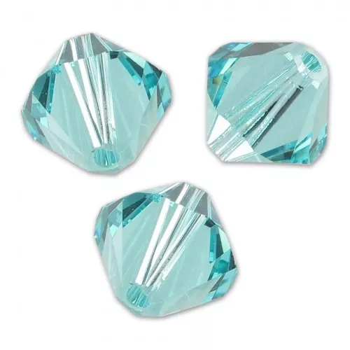 8mm PureCrystal 5328 bicones - Light Turquoise x6