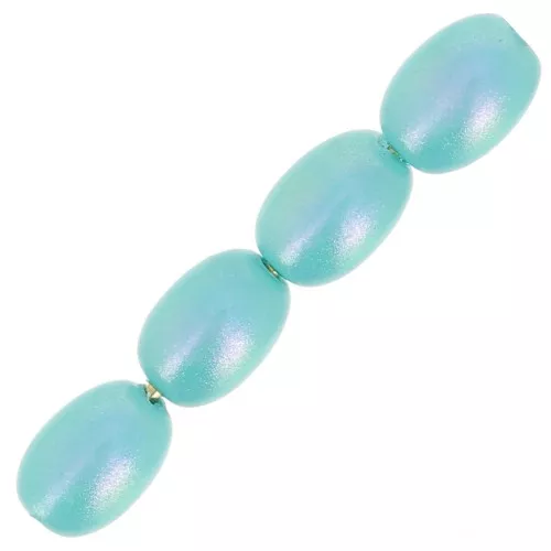4mm PureCrystal 5824 Pearls - grain of rice-shape Iridescent L.Turquoise Pearl x20
