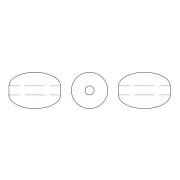 4mm PureCrystal 5824 Pearls - grain of rice-shape Iridescent L.Turquoise Pearl x20