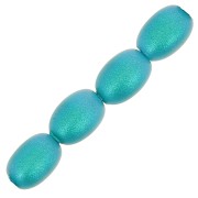 4mm PureCrystal 5824 Pearls grain of rice-shape Iridescent Dk Turquoise Pearl x20|raw }}