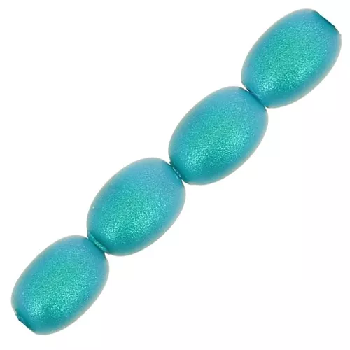 4mm PureCrystal 5824 Pearls grain of rice-shape Iridescent Dk Turquoise Pearl x20