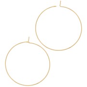 35mm hoop earrings to decorate - Fine Gold Plated x2