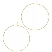 35mm hoop earrings to decorate - Fine Gold Plated x2