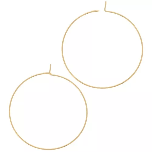 35mm hoop earrings to decorate - Fine Gold Plated x2