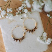 35mm hoop earrings to decorate - Fine Gold Plated x2