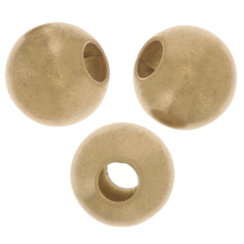 6mm Round Beads - Raw Brass x50