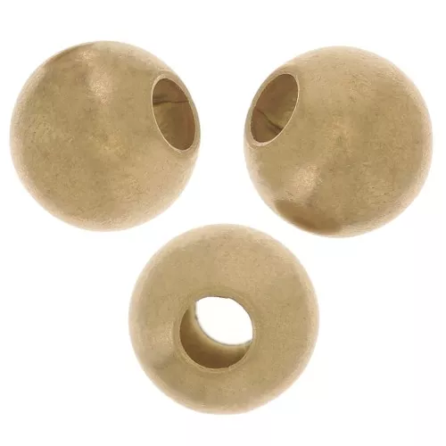 6mm Round Beads - Raw Brass x50