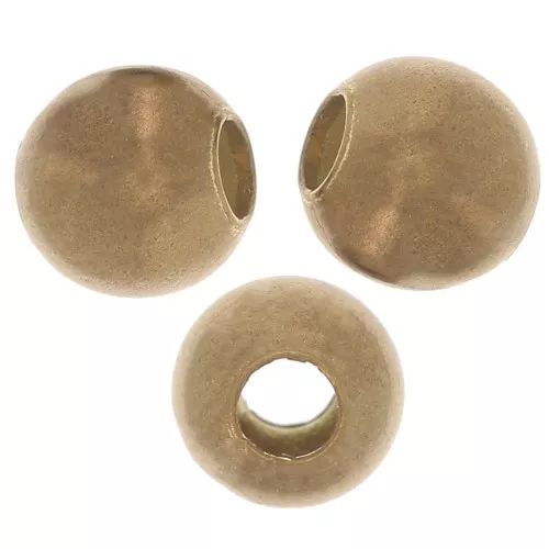 5mm Round Beads - Raw Brass x50