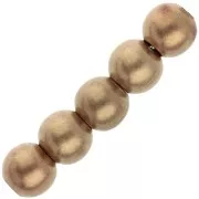 4mm Round Beads - Raw Brass x100