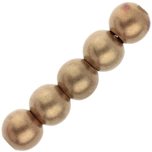 4mm Round Beads - Raw Brass x100