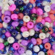 Preciosa Seed beads 6/0 4 mm - Mix Multi pink - Multicolor x20g|raw }}