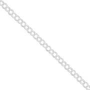 3mm double cable ring chain - Silver HQ x1m