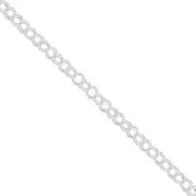 3mm double cable ring chain - Silver HQ x1m