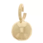 5mm Mini Ball Charm with open ring - 3 micron gold plated x1