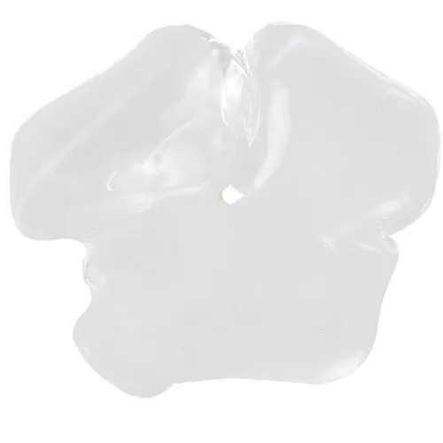 40mm Opaque resin flower bead - Crystal x1
