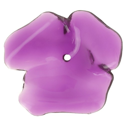 40mm Opaque resin flower bead - Purple x1