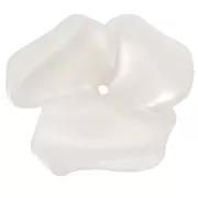 40mm Opaque resin flower bead - Pearly white x1
