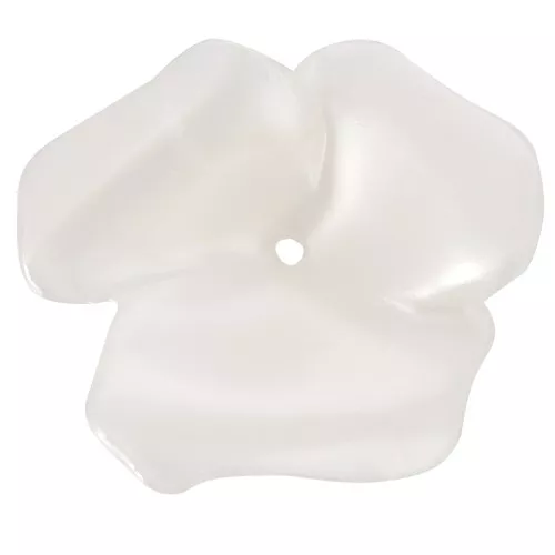 40mm Opaque resin flower bead - Pearly white x1