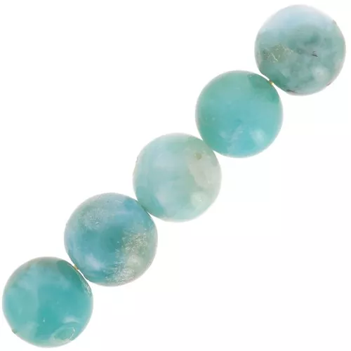 12mm Round gemstone bead - Larimar x1