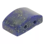 12x8mm 2-hole gemstone bead - Lapis lazuli x1