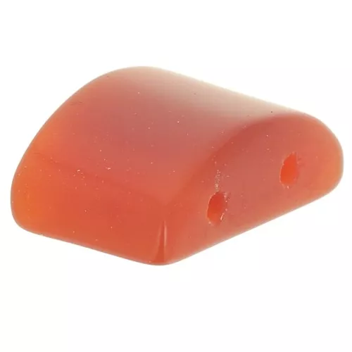 12x8mm 2-hole dyed gemstone bead - Red Onyx x1