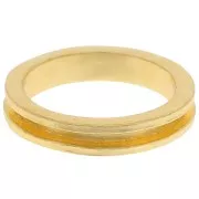Ring for Delica 15/0 weaving - 1 row 1.5mm - Size 52 - Gold Tone x1
