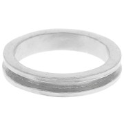 Ring for Delica 15/0 weaving - 1 row 1.5mm - Size 47 - Silver Tone x1